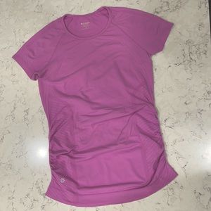 Athleta Fastest Track Purple Ruched Tee 💜